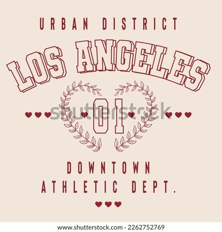 los angeles Slogan graphic for t-shirt