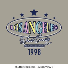 los angeles slogan for t shirt illustration art