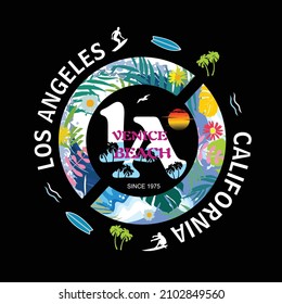 los angeles slogan tee graphic typography for print illustration t shirt vector art vintage