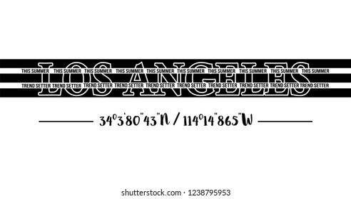 los angeles slogan for T-shirt printing design and various jobs, typography, vector.