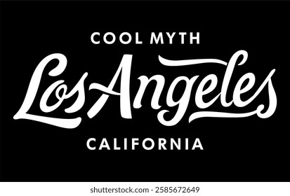 los angeles slogan vector graphic design