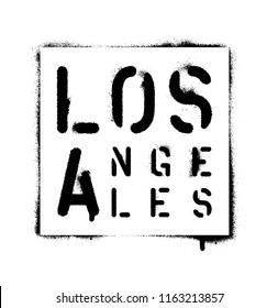 Los Angeles Spray Paint Graffiti Stencil.