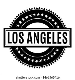 LOS ANGELES stamp on white background