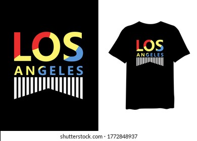 Los angeles stylish t-shirt and apparel trendy design and with typography lettering, print, vector illustration design.