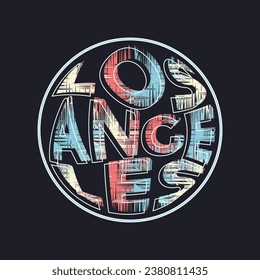 Los angeles stylish t-shirt and apparel abstract design. Vector print, typography, poster. 