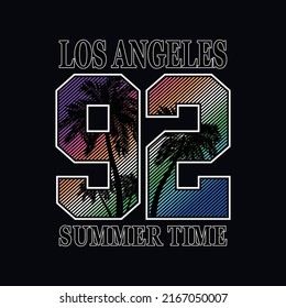 Los Angeles summer tee graphic design