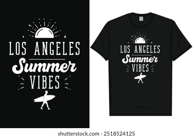 Los Angeles summer vibes summer vacation summer vibes santa monica holiday surfing tropical California sea Beach Hawaii surf typography graphics tshirt design