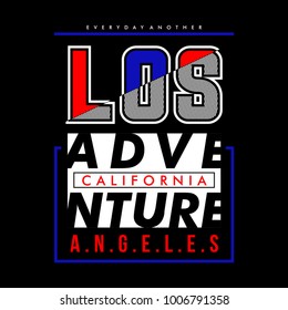 los angeles t shirt design graphic typography, vector illustration concept art