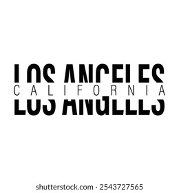 Ilustrações de vetor de texto em Los Angeles. Para impressões de camisetas e outros usos.