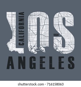 Los Angeles t-shirt and apparel vector design, print, typography, poster, emblem.