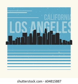 Los Angeles t-shirt design tee print. Vector illustration.