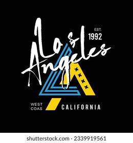 Los angeles t-shirt and poster vintage design, typography graphics, vector illustration
