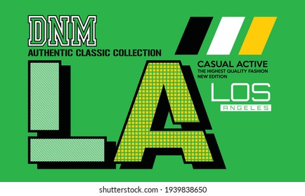 Los Angeles typography design in vector illustration.