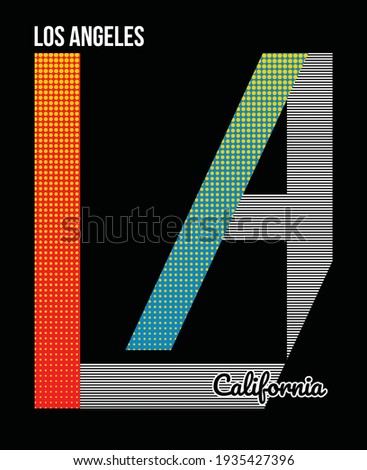 Los Angeles typography design in vector illustration