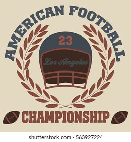 los angeles typography fashion football american, t-shirt graphics - vector
