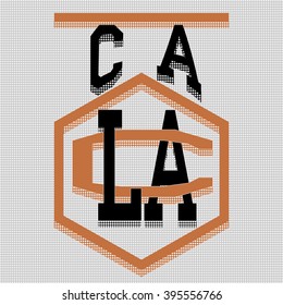 Los Angeles typography fashion t-shirt graphics - vector