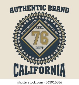 los angeles typography fashion, t-shirt graphics - vector