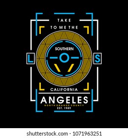 los angeles typography graphic t shirt design, vector illustration elegant element artistic image