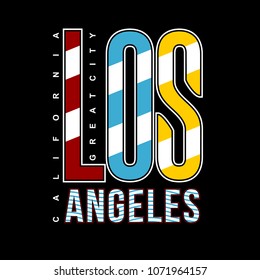 los angeles typography graphic t shirt design, vector illustration elegant element artistic image