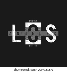 los angeles typography for print t shirt 