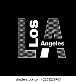 los angeles typography for print t-shirt, vector illustration