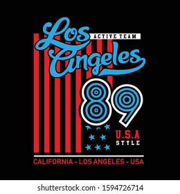 los angeles typography for t shirt and other uses