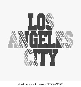 Los angeles typography, t-shirt graphics. Vector illustration