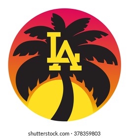 Los Angeles typography for t-shirt print , vector illustration. Wall design