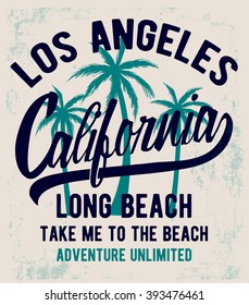 Los Angeles typography for t-shirt print , vector illustration