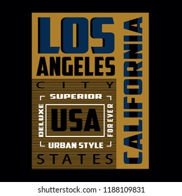 Los angeles typography vector illustration for t shirt