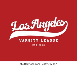 Los Angeles typography. Vector illustration design for fashion graphics, print, slogan tee, sweatshirt.