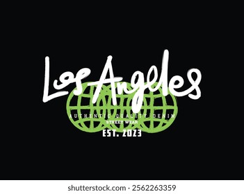 Los Angeles urban retro style quote slogan text. Vector illustration design.
