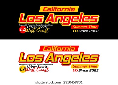 Los Angeles urban sport slogan style design