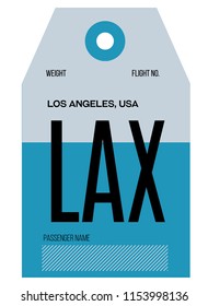 Los Angeles Usa Airport Luggage Tag