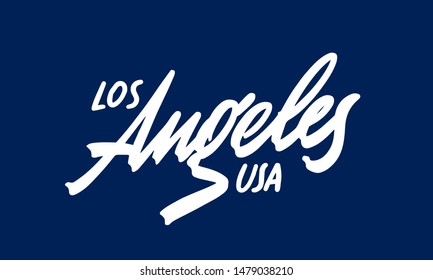 Los Angeles USA handwritten city name.Modern Calligraphy Hand Lettering for Printing,background ,logo, for posters, invitations, cards, etc. Typography vector.