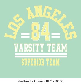 Los Angeles Varsity Team Slogan Vektorgrafik für T-Shirt und andere Verwendungen