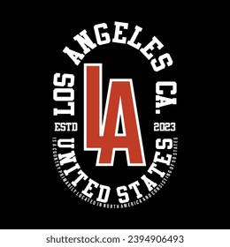 los angeles vector text for logo or t shirt design