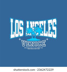 los angeles venice beach simple vintage de moda vectorial