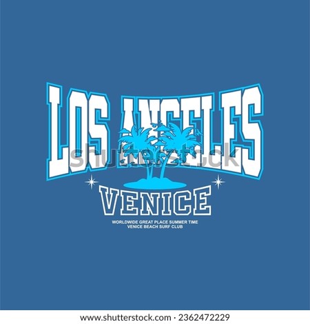 los angeles venice beach simple vintage fashion vector