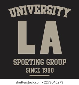 Los Angeles vintage collage university Artwork for tshirt, poster or book cover