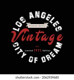 los angeles vintage style t shirt design