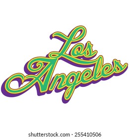 Los Angeles Vintage Style Text Stock Vector (Royalty Free) 255410506