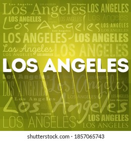 Los Angeles wallpaper word cloud, travel concept background