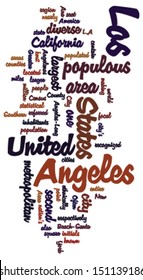 Los Angeles word cloud concept Los Angeles word cloud concept of white background