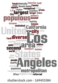 Los Angeles word cloud concept Los Angeles on white background