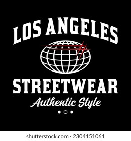 Los Angeles y2k streetwear vintage style colorful slogan quote vector icon illustration background. Suitable for tshirt, clothing, poster, banner, flyer, sticker