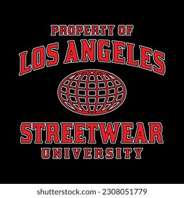 Los Angeles y2k streetwear vintage style colorful slogan quote vector icon illustration background. Suitable for t-shirt, clothing, poster, banner, flyer, sticker