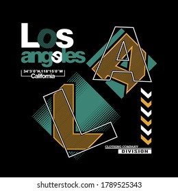 Los Angeles,California.vintage and typography design in vector illustration.clothing,apparel and other uses.Eps10