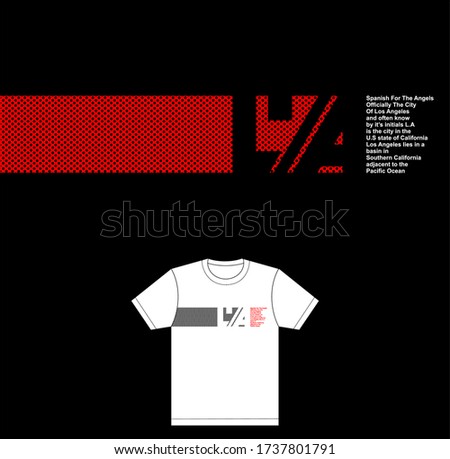 Los Angeles,line Typography Vector T-shirt design