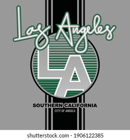 Los Angeles.Vintage and typography design in vector illustration.Clothing,t-shirt,apparel and other uses.Eps10